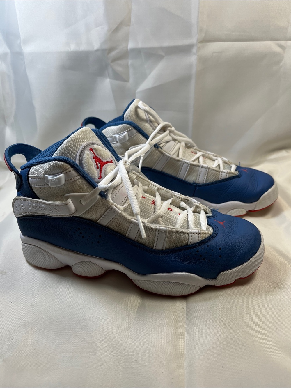 Jordan kids Blue, White & Red Basketball Sneakers